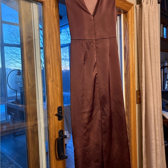 After Six Chocolate Brown Maxi Dress - Picture 4 of 6